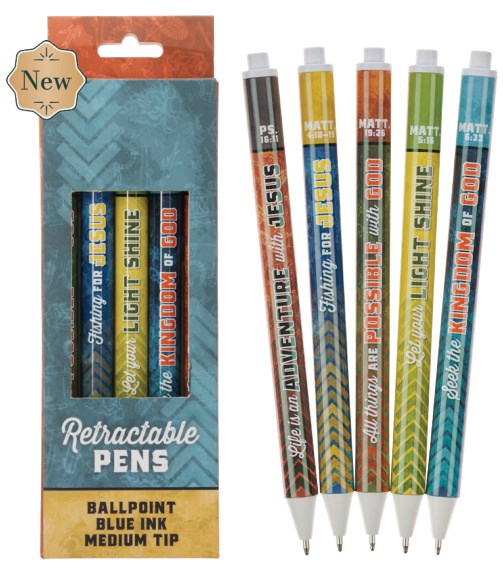 Pen Set 5pc Adventure With Jesus Ps. 16:11