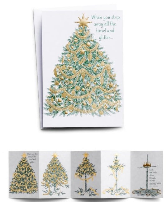 Boxed Card-Christmas-Tree To Cross (Box Of 16)