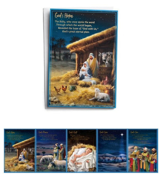 Boxed Card-Christmas-Christmas Story (Box Of 16)