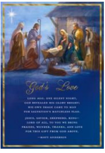 Boxed Card-Christmas-God's Love Nativity (Box Of 16)