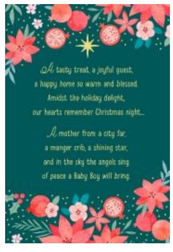 Boxed Card-Christmas-Floral Christmas Night (Box Of 16)