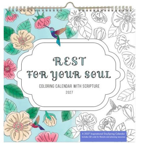 2027 Spiral Wall Calendar-Coloring