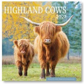 2027 Mini Wall Calendar-Highland Cows