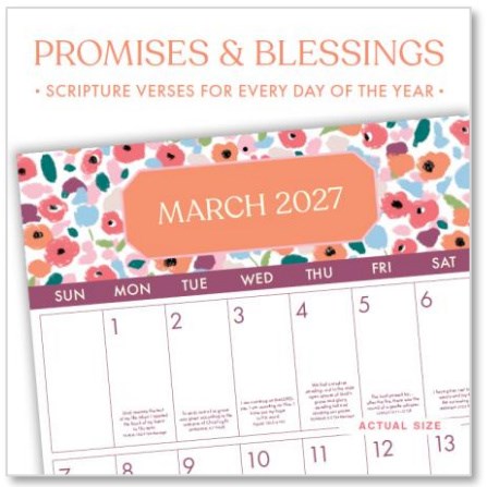 2027 Wall Calendar-Promises & Blessings Bible Verses