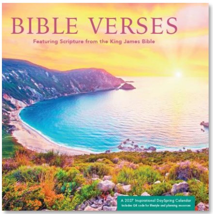 2027 Wall Calendar-Beach Bible Verses