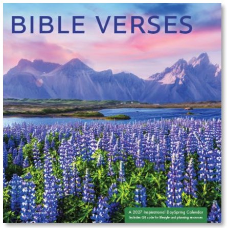 2027 Wall Calendar-Lavendar Bible Verses