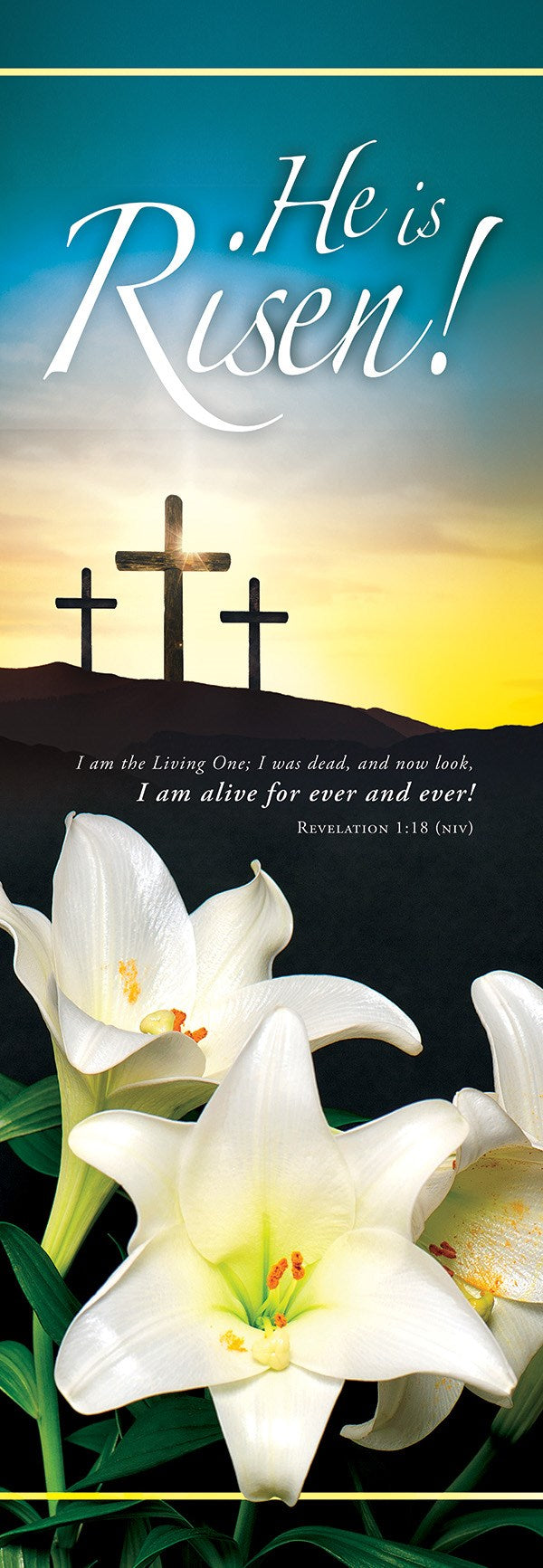 Bulletin-Easter-He Is Risen! Rev 1:18  NIV  (Pack of 100)