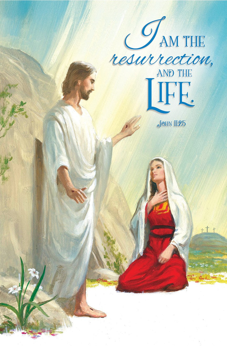 Bulletin-Easter-I am the Resurrection John 11:25  KJV (Pack of 100)