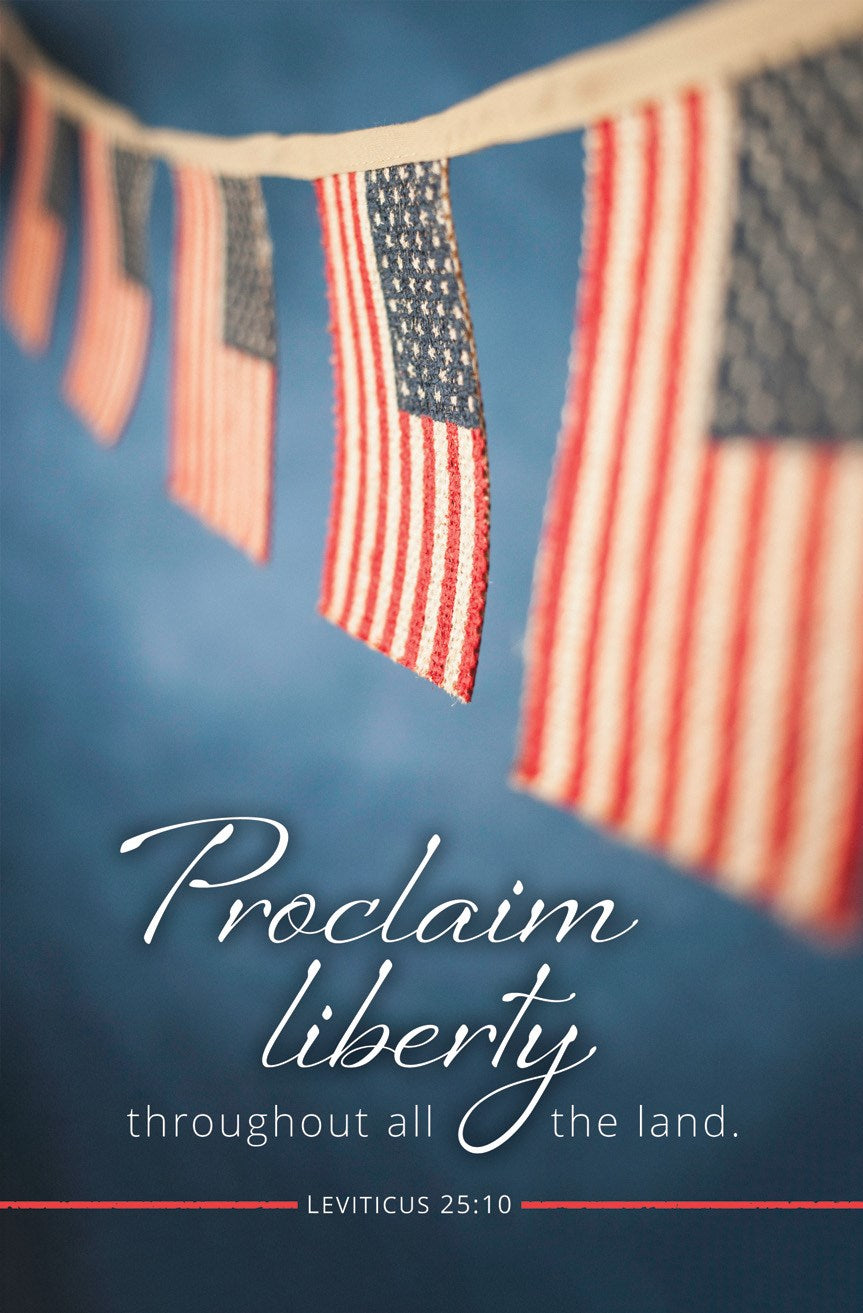 Bulletin-Patriotic-Proclaim Liberty Lev 25:10 KJV (Pack of 100)