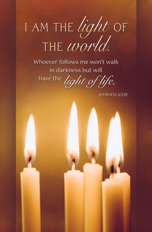 Bulletin-Tenebrae-I am the Light of the World John 8:12 CEB  (Pack of 100)