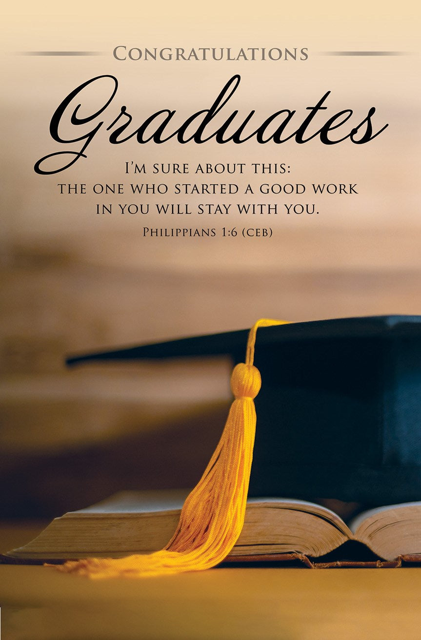 Bulletin-Graduation-Congratulations  Graduates Phil 1:6 CEB  (Pack of 100)