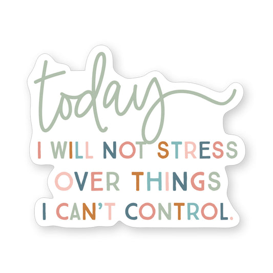 Sticker-Today Not Stress (2.5"" x 3.5"")