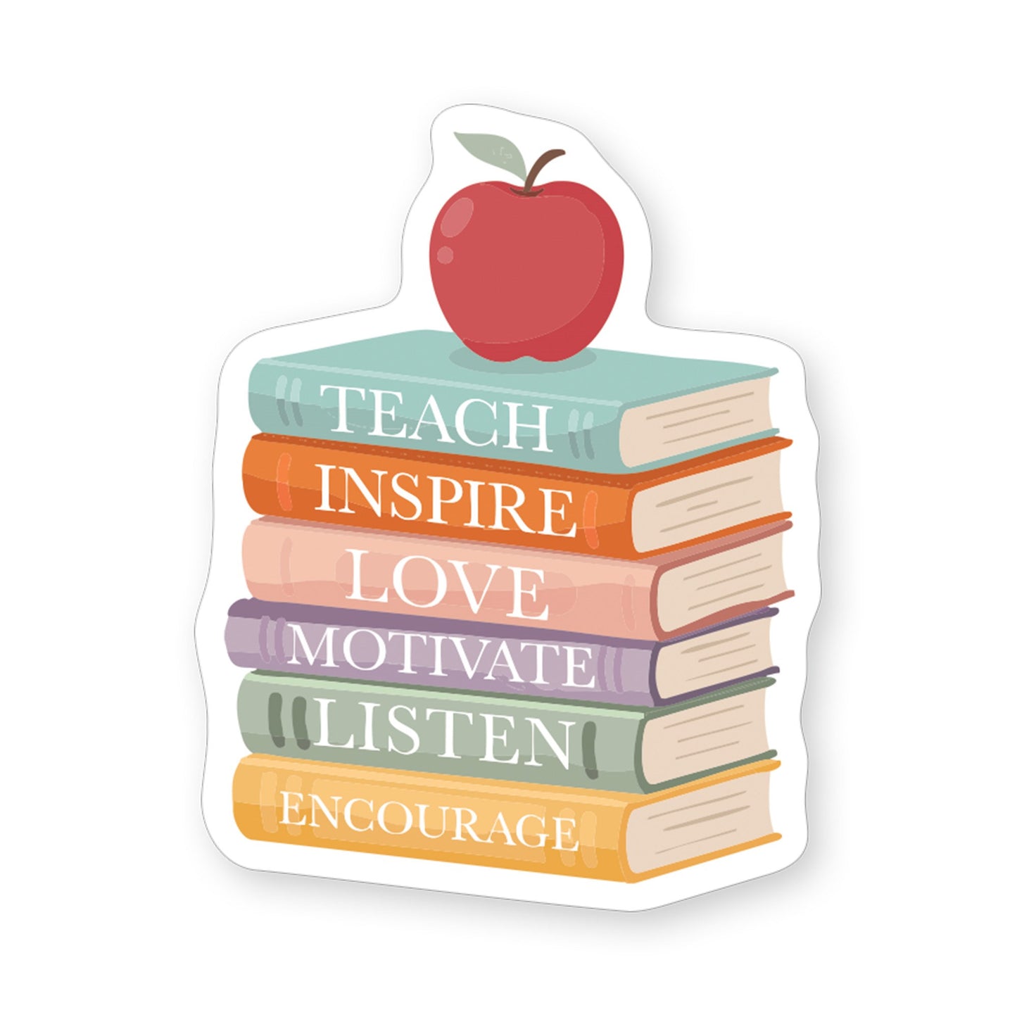 Sticker-Book Stack Apple (2.5"" x 3.5"")