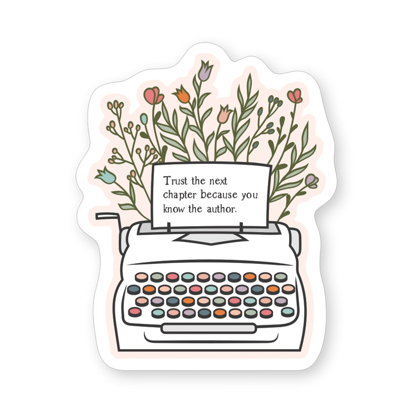 Sticker-Trust Chapter Typewriter (2.5"" x 3.5"")