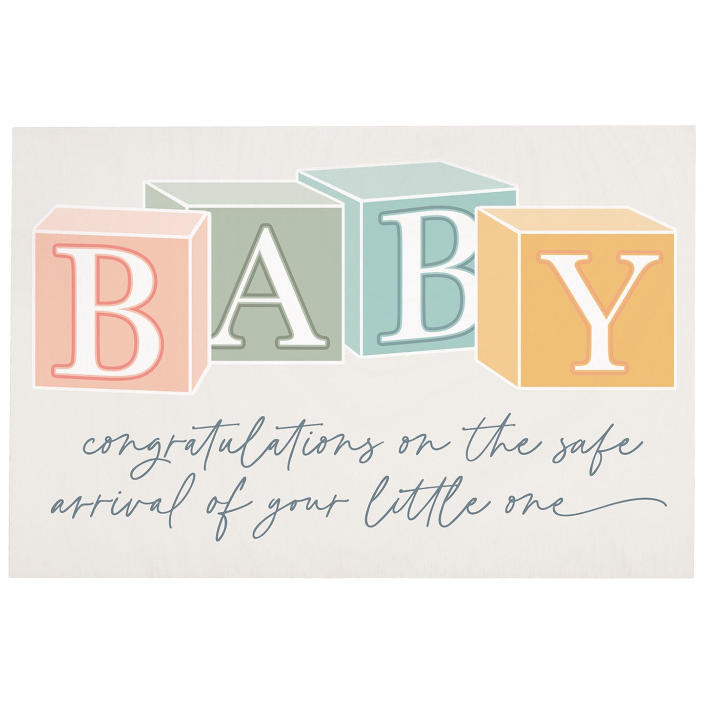 Wooden Postcard-Baby Blocks (4"" x 6"")