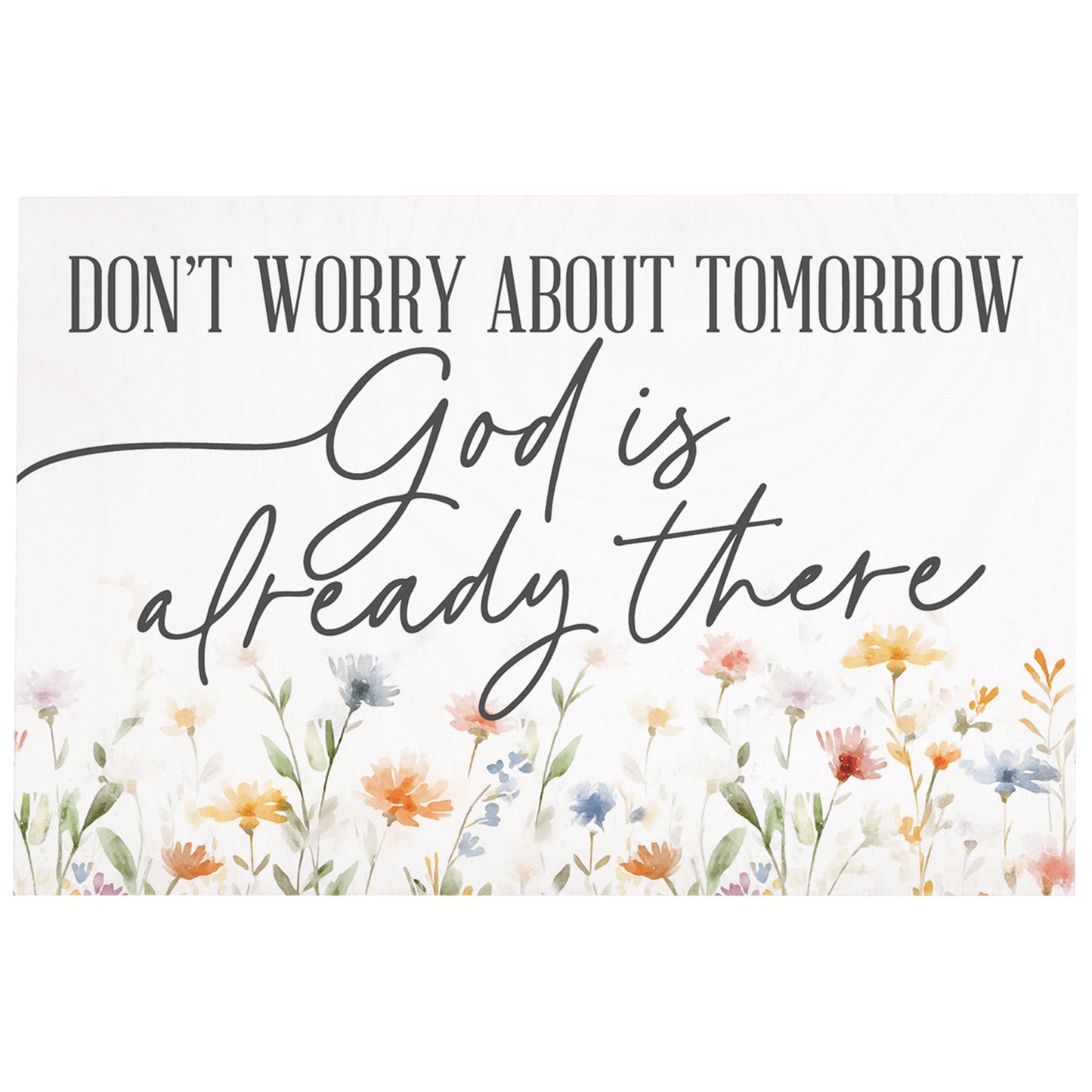 Wooden Postcard-God Is Already There (4"" x 6"")