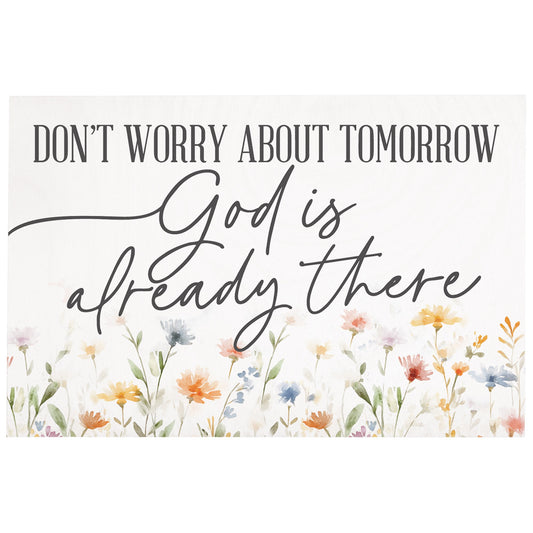 Wooden Postcard-God Is Already There (4"" x 6"")