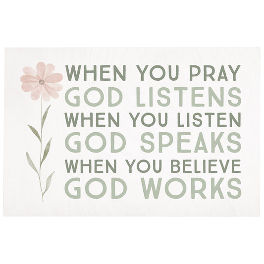 Wooden Postcard-When You Pray God (4"" x 6"")