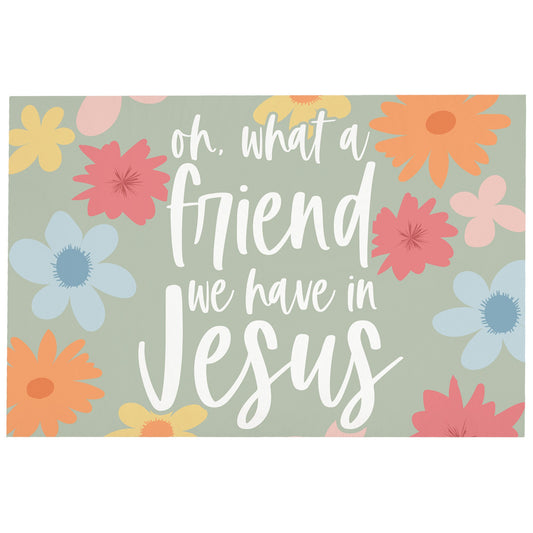 Wooden Postcard-Friend In Jesus Flowers (4"" x 6"")