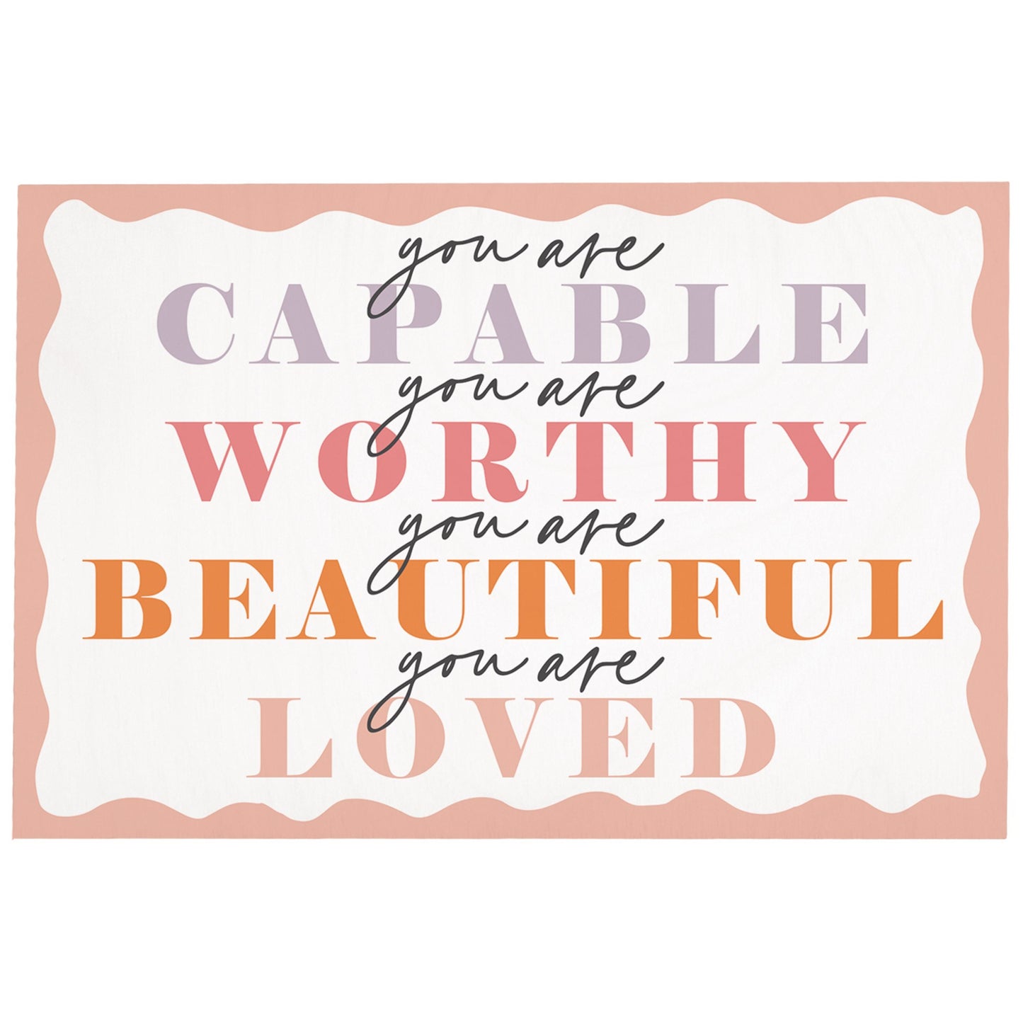 Wooden Postcard-You Are Capable Worthy (4"" x 6"")
