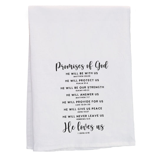 Tea Towel-Promises Of God (29"" x 29"")