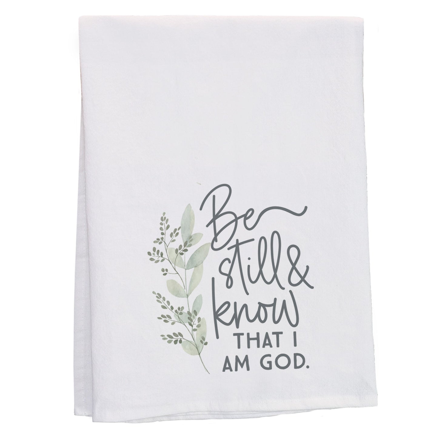 Tea Towel-Be Still & Know (29"" x 29"")