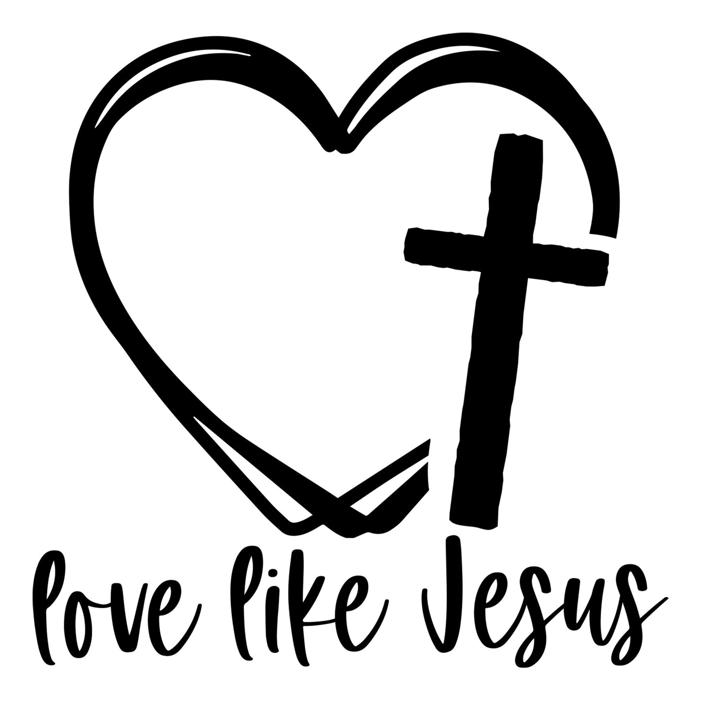 Vinyl Decal-Love Like Jesus (5"" x 5"")