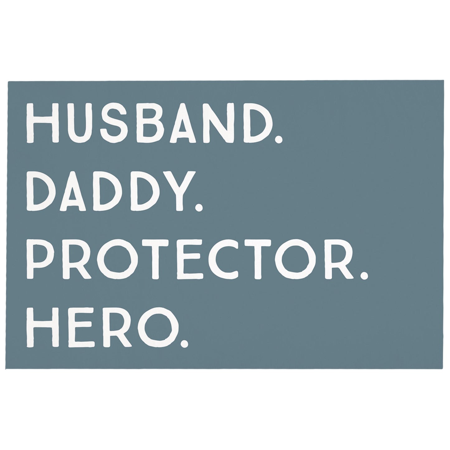 Wooden Postcard-Husband Daddy Hero  (4"" x 6"")