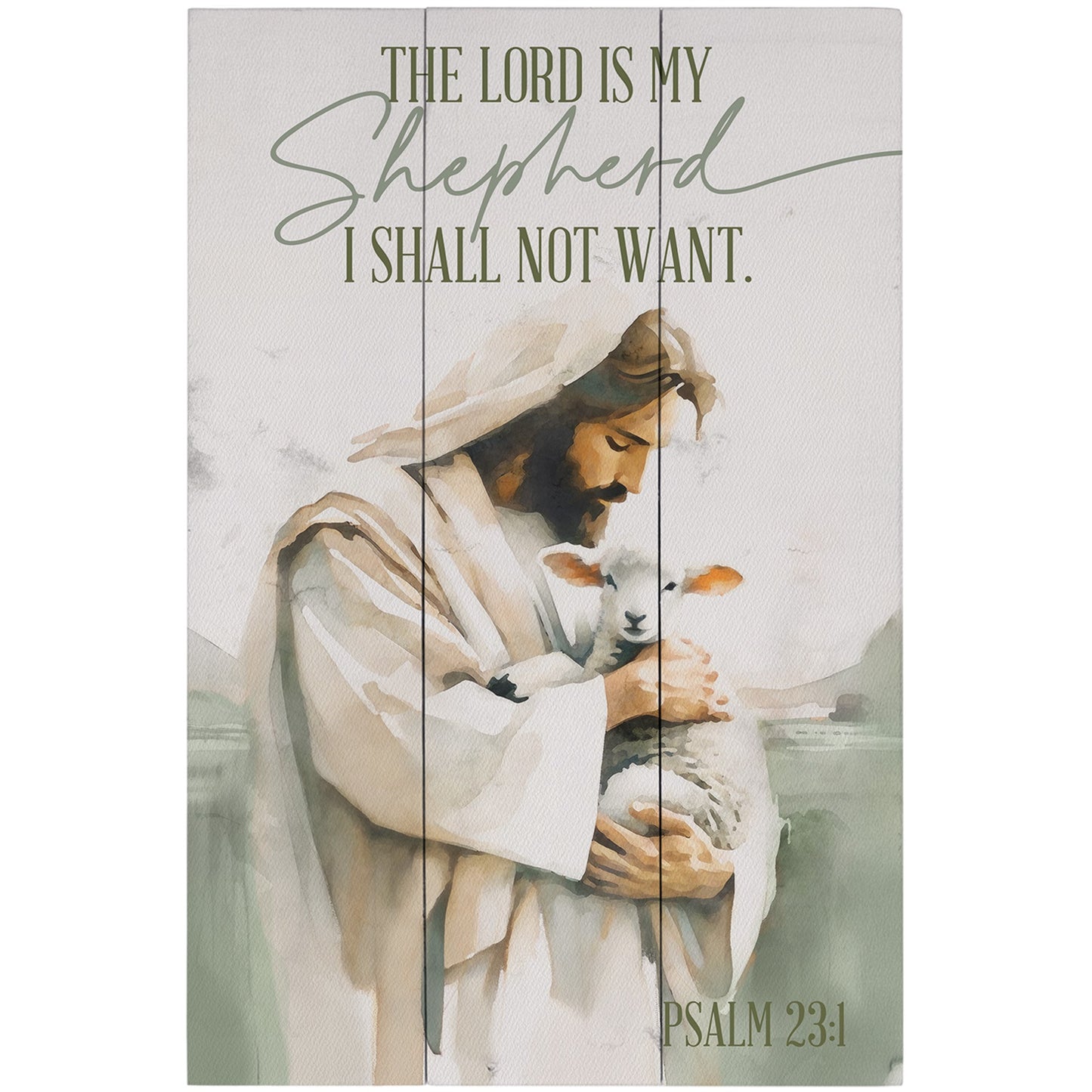 Rustic Pallet-Lord Is Shepherd  (16"" x 10.5"")