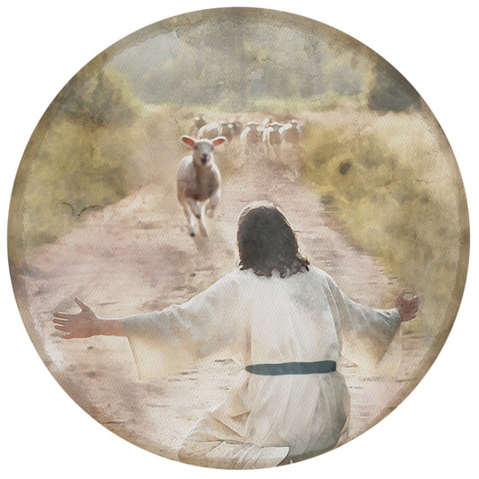 Magnet-Round Prodigal Lamb Returns (2.5"" x 2.5"")