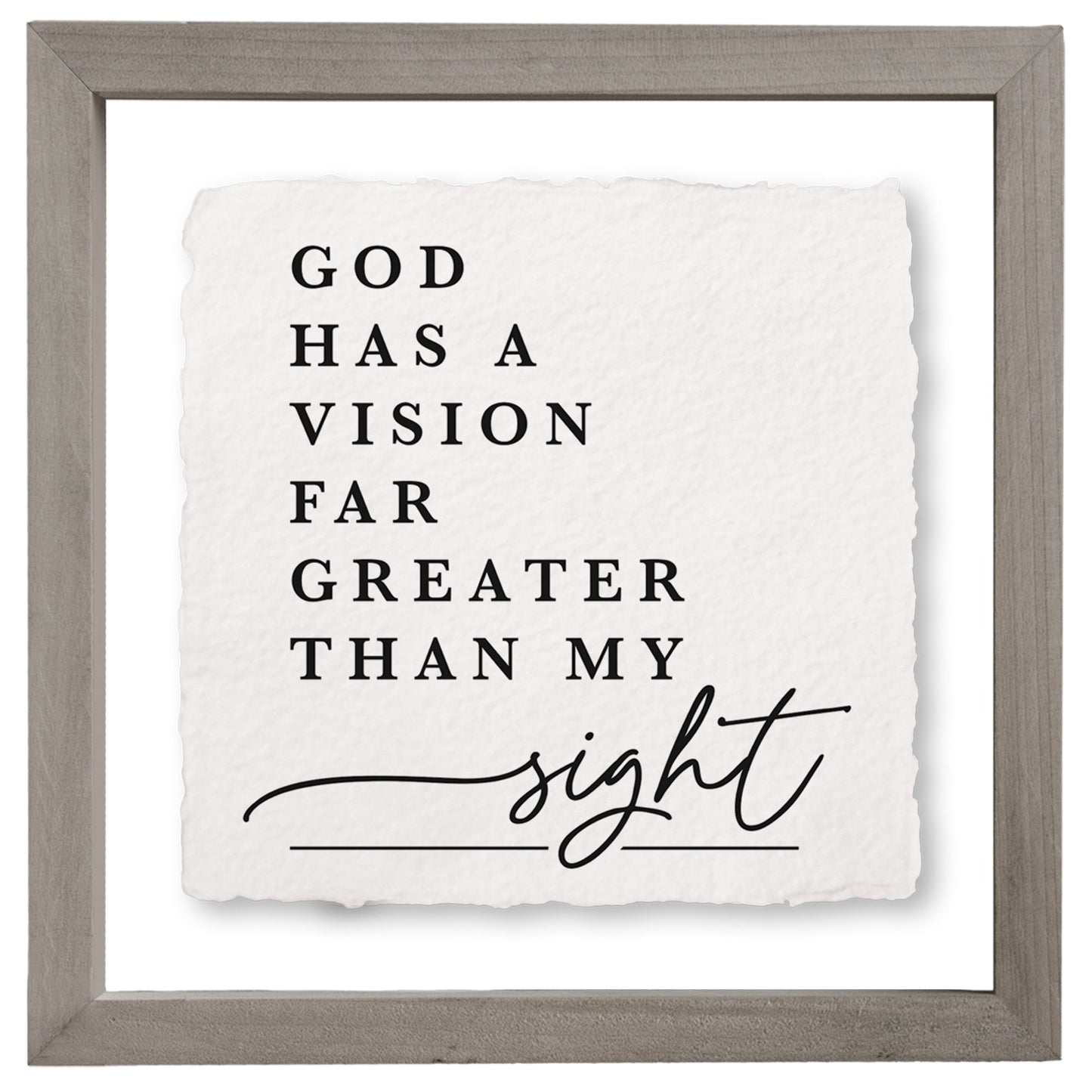 Floating Art Square-God Has Vision Sight (10"" x 10"")