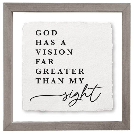 Floating Art Square-God Has Vision Sight (10"" x 10"")