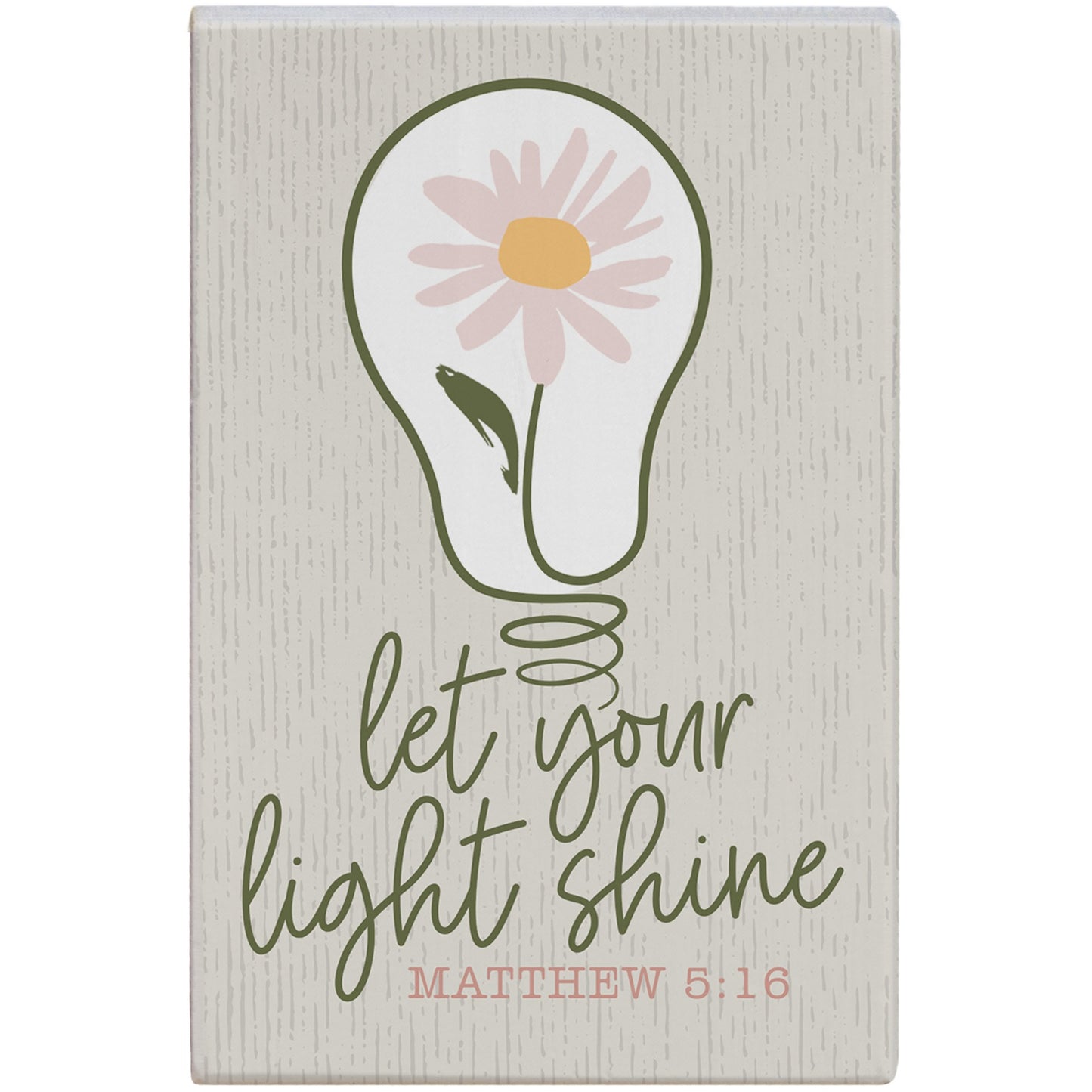 Small Talk Rectangle-Let Light Shine (3.5"" x 5.25"")