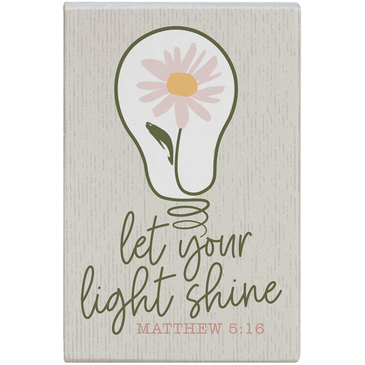 Small Talk Rectangle-Let Light Shine (3.5"" x 5.25"")