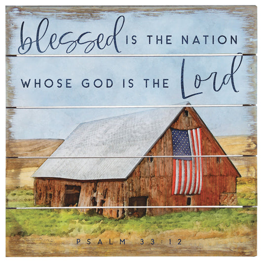 Perfect Pallet Petite-Blessed Is The Nation  (8"" x 8"")