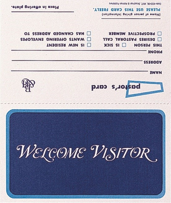 Visitor Card-Welcome Visitor (#WV-7) (Pack of 100)