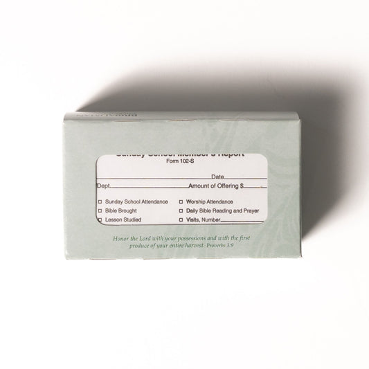 Form-Sunday School Member Report (Form 102-S) (4-1/2" x 2-1/2") (Pack Of 100)