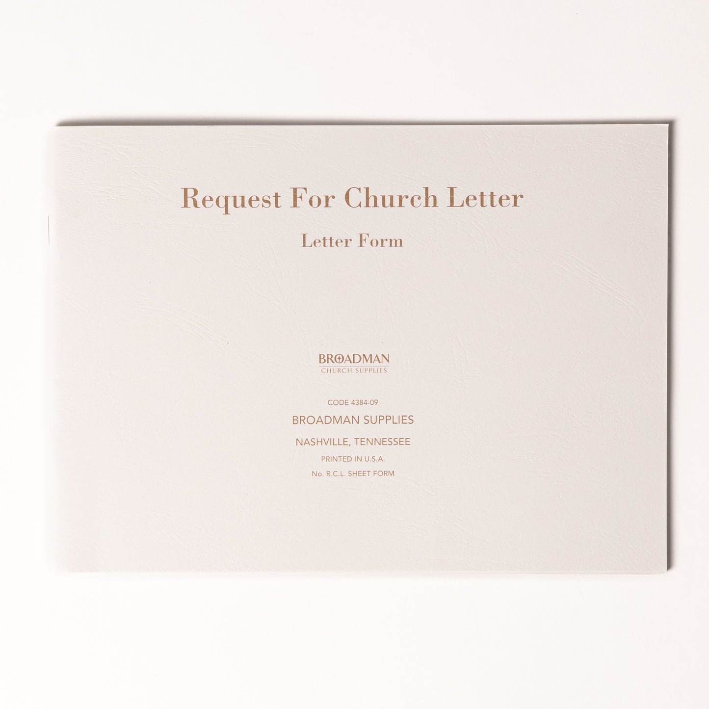 Form-Church Letter Request Form (Form RCL) (Pack Of 50)