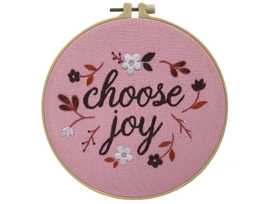 Embroidery Kit-Choose Joy (8")