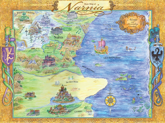 Chart-Rose Map Of Narnia Wall (Laminated Sheet) (19" x 26")