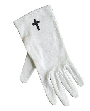 Gloves-Black Cross Cotton-Large