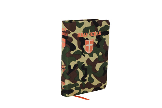 ICB Compact Kids' Bible-Green Camo Flex CLoth)