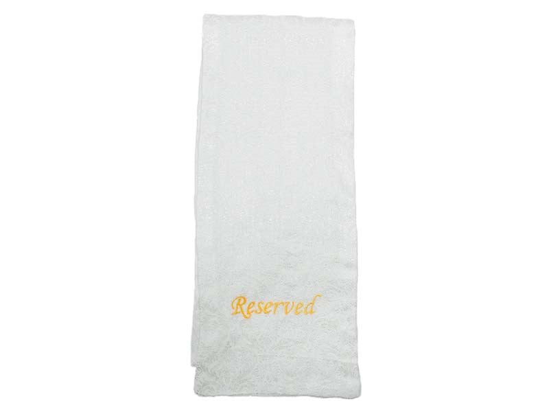 Pew Sash-Reserved-White/Gold