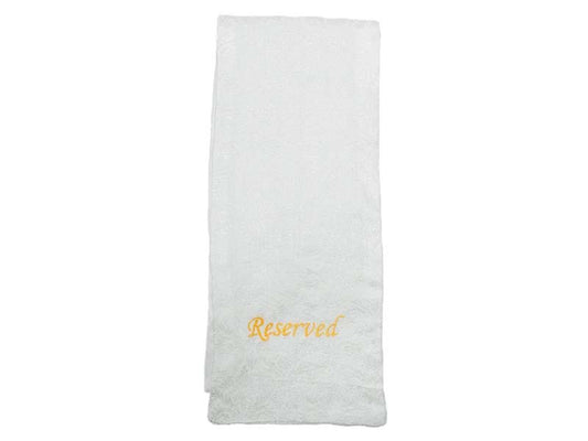 Pew Sash-Reserved-White/Gold