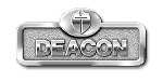 Badge-Deacon w/Cross-Magnetic Back-Silver (2-1/16" x 2/3")