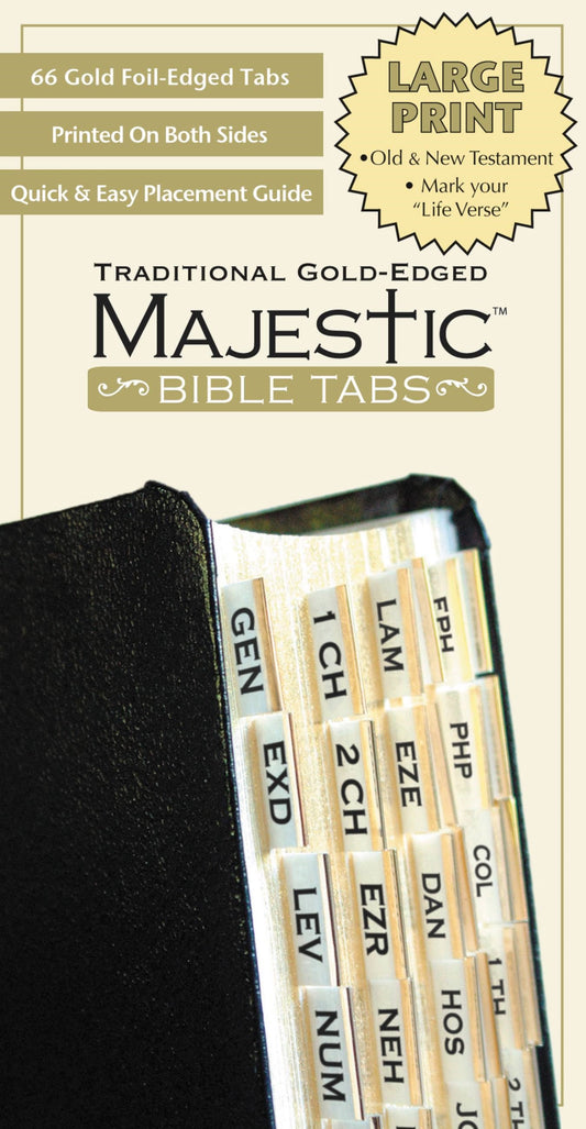 Bible Tab-Majestic-Traditional Gold Edged-Large Print