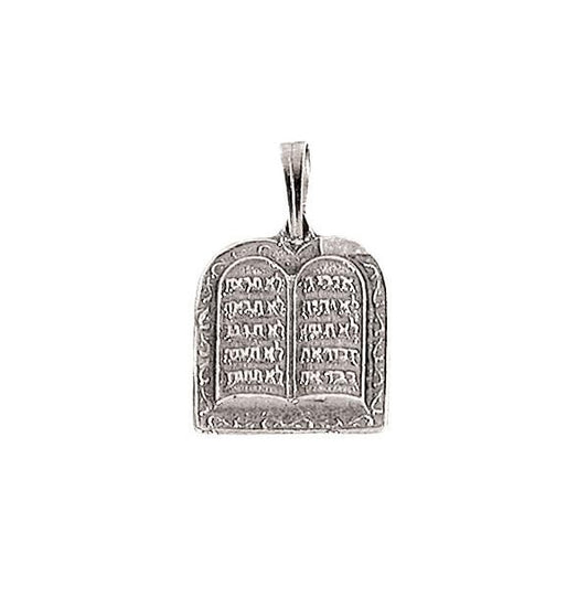 Necklace-Ten Commandments Tablet (Sterling Silver)-20" Chain (#9521)