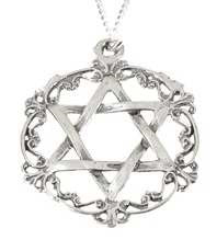 Necklace-Star Of David (Queen Esther) (Sterling Silver)-20" Chain (#9532)