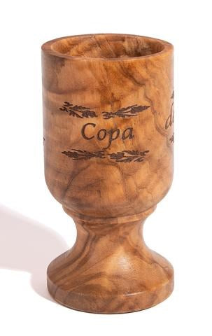 Spanish-Communion-Wine Cup Of The New Covenant-Olivewood (Copa De Comunion) (#44151)