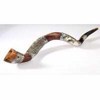 Shofar-Yemenite-Ceremonial-Silver Plated-Medium (#1118)